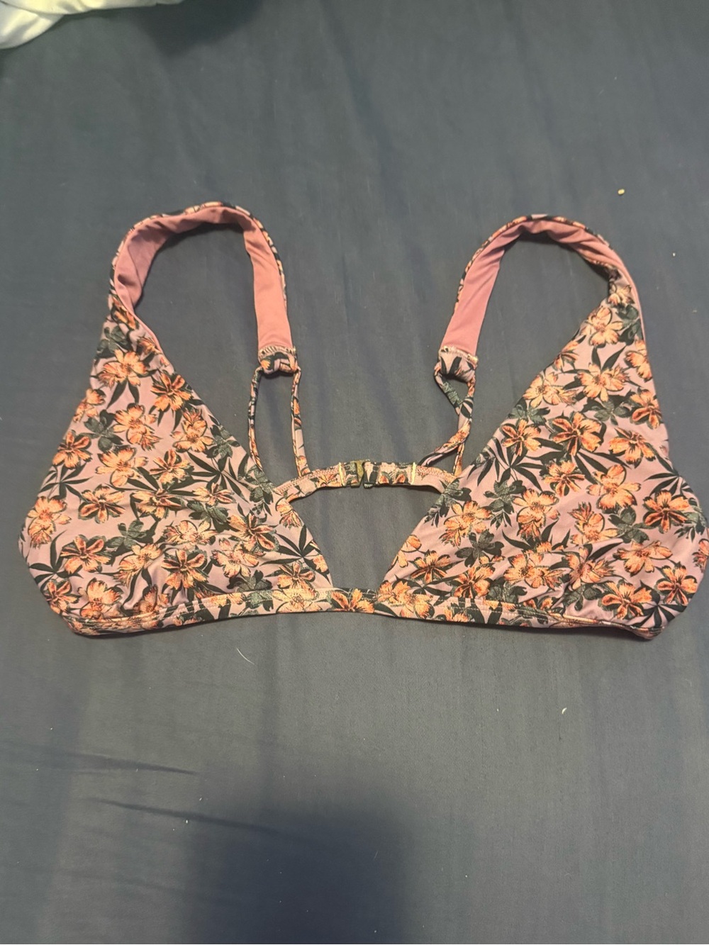 O’Neill Floral Triangle Bikini Top - Pink Floral